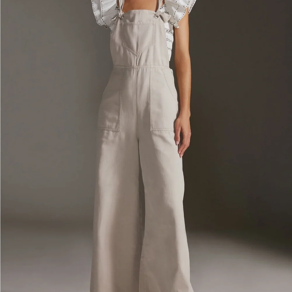 Anthropologie Wide-Leg Overalls - Picture 4 of 8